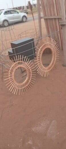 Miroir Rétro en Rotin