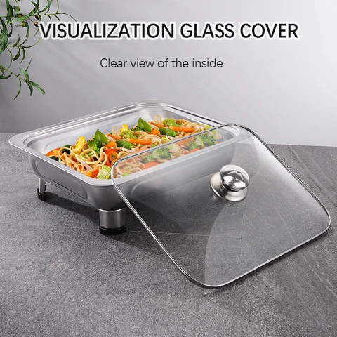 Stainless Steel Mini Chafing Dish With Glass Lid