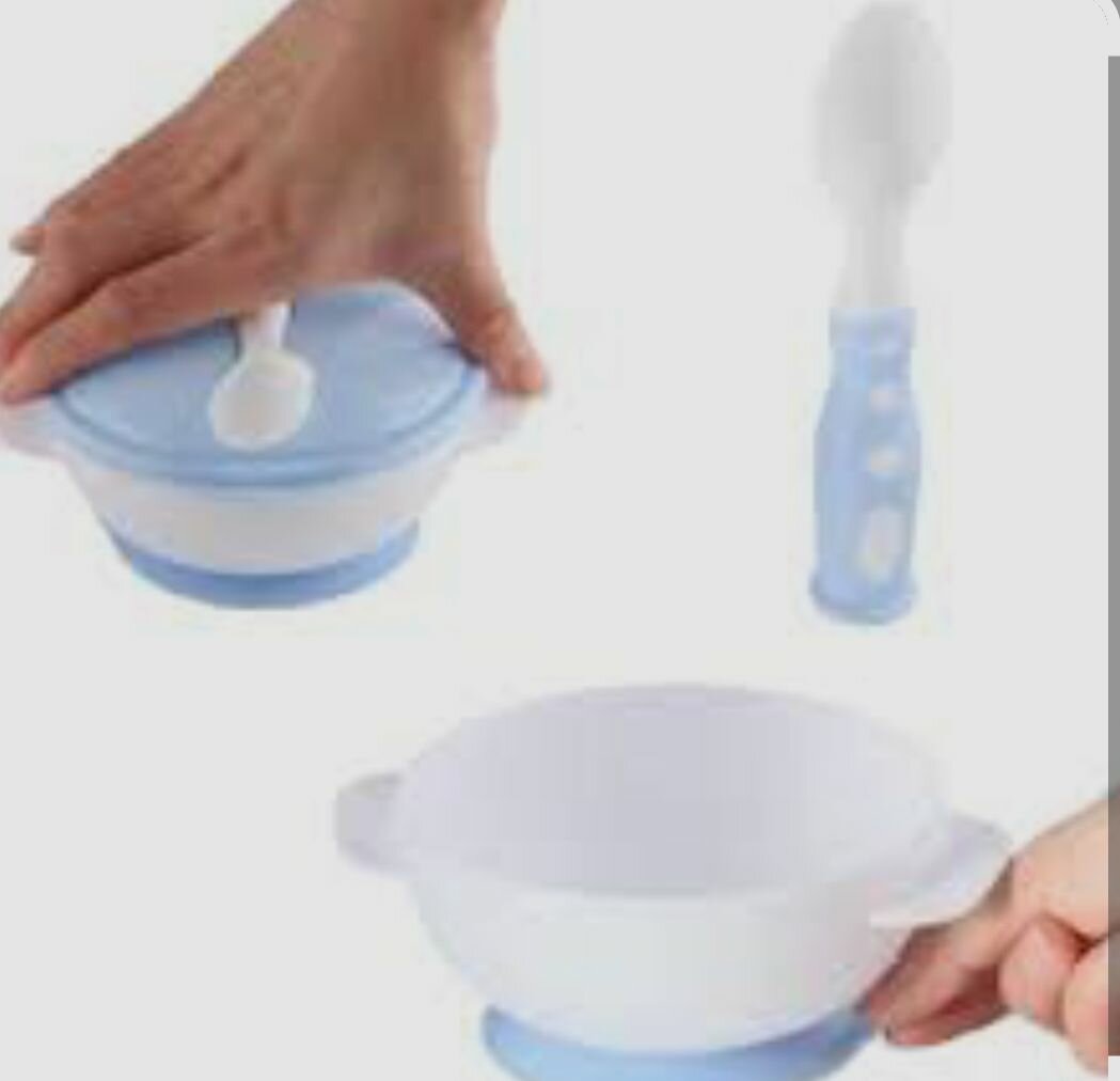 Set repas bébé avec couvercle