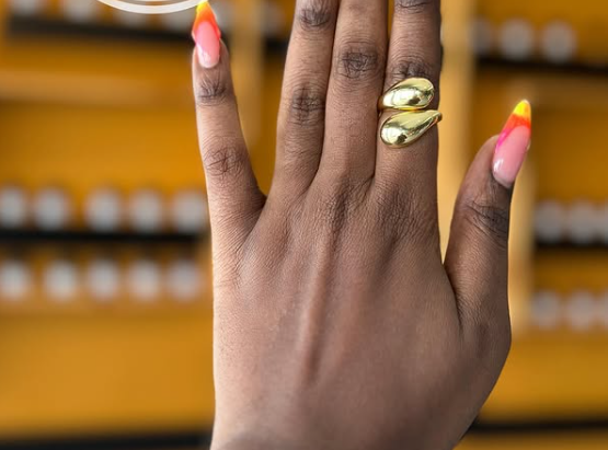 gold color fasion ring