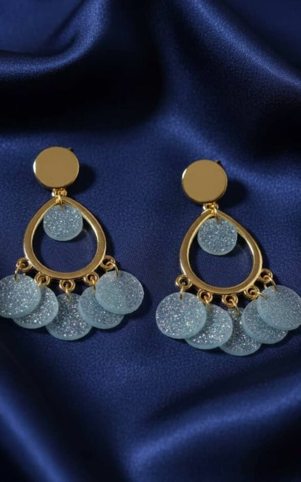 Boucles d'oreilles colorées brillantes