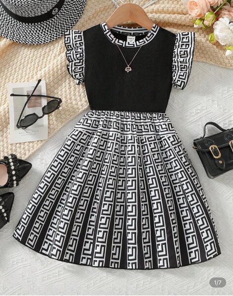 Robe élégante à imprimé graphique