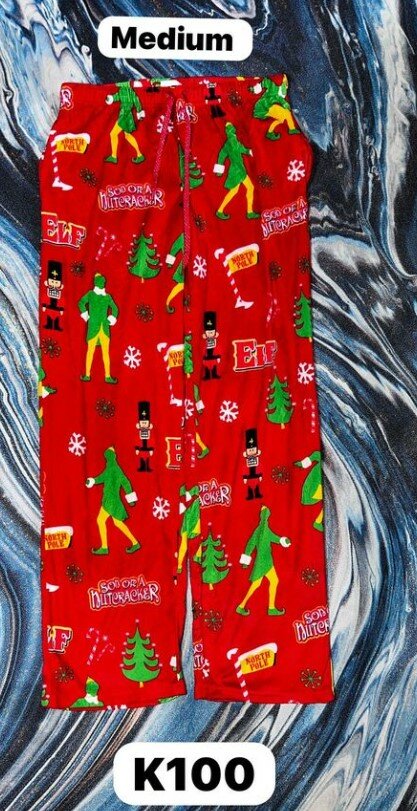 Kids Pajama Cozy Pants red