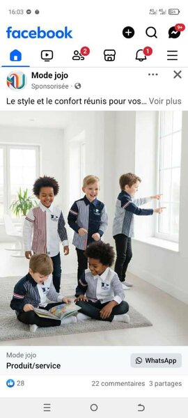 Robes  et chemises pour enfant