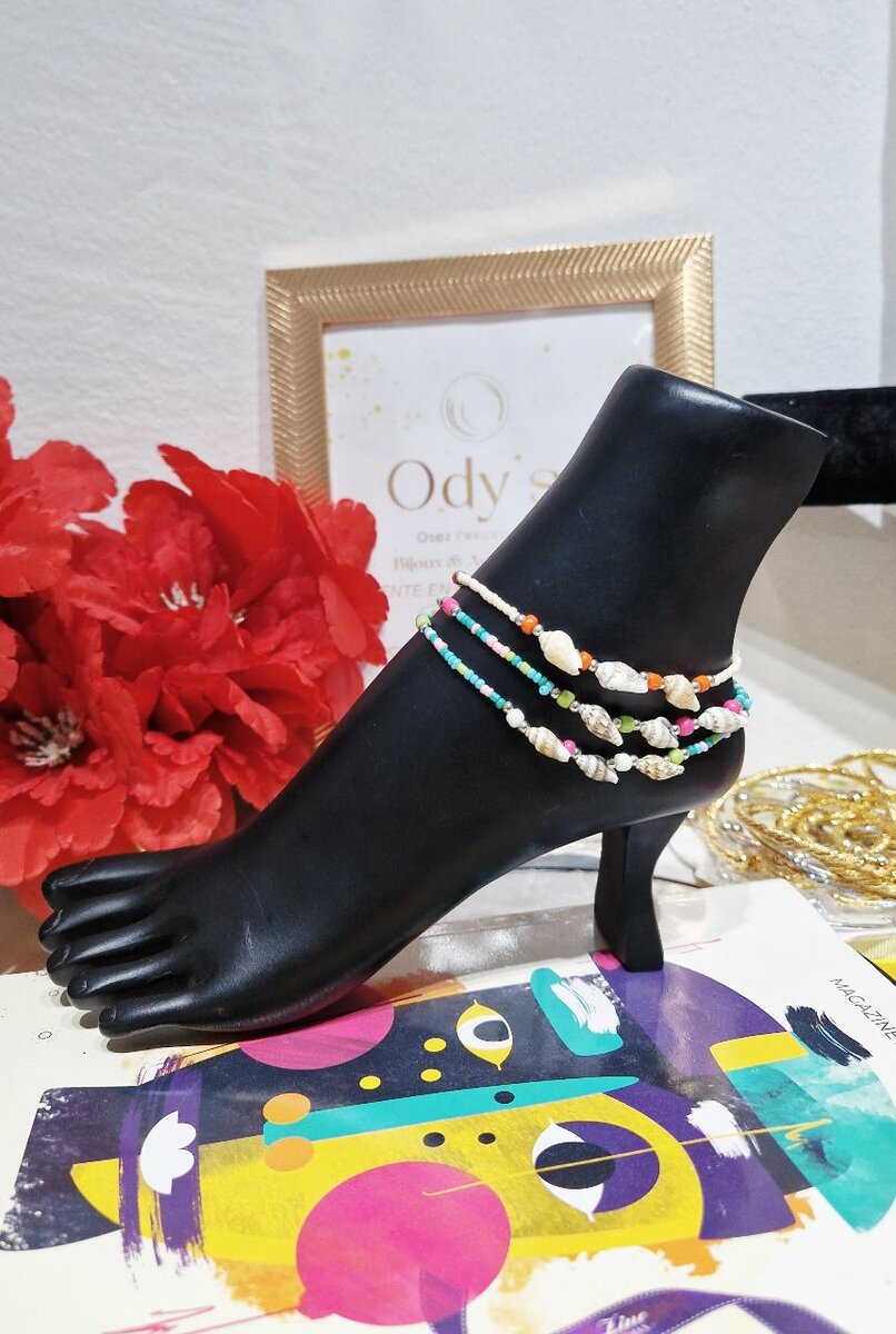 Bracelets de cheville en perle