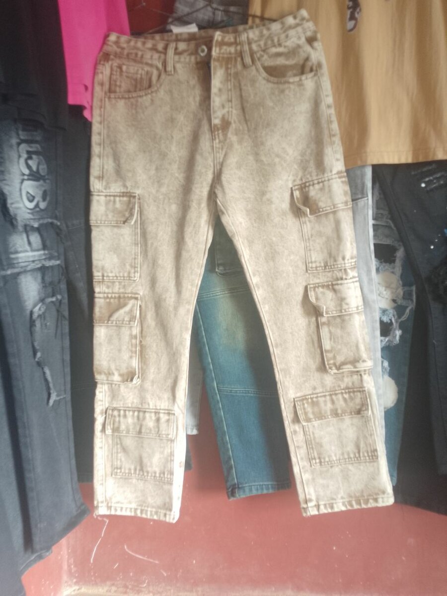 Jeans cargo pour hommes et fem