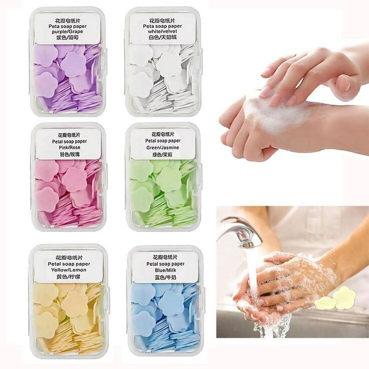 Pétales de savon de poche
