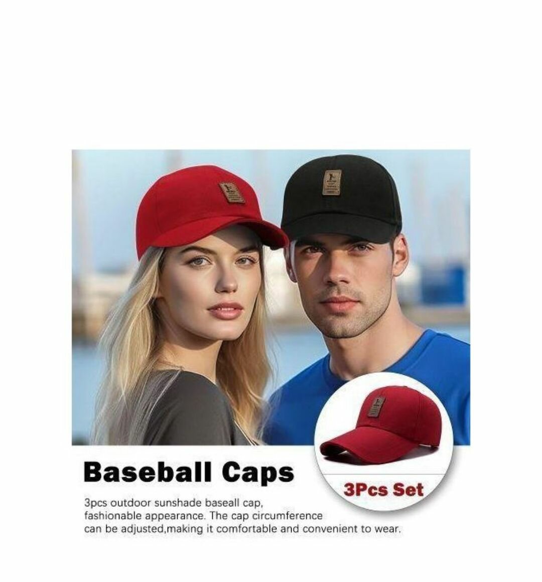 Casquettes Baseball Outdoor 3pcs