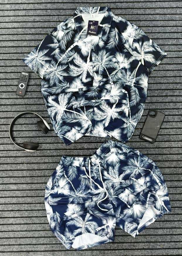 Ensemble short homme tropical