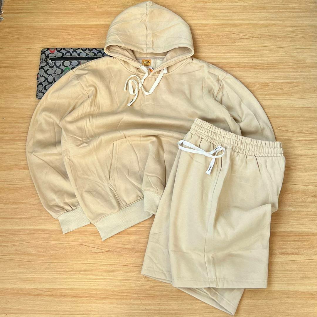 Plain hoodies top and down