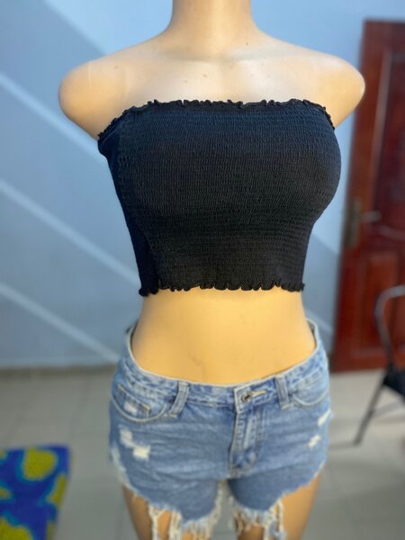 Top court imprimé graphique