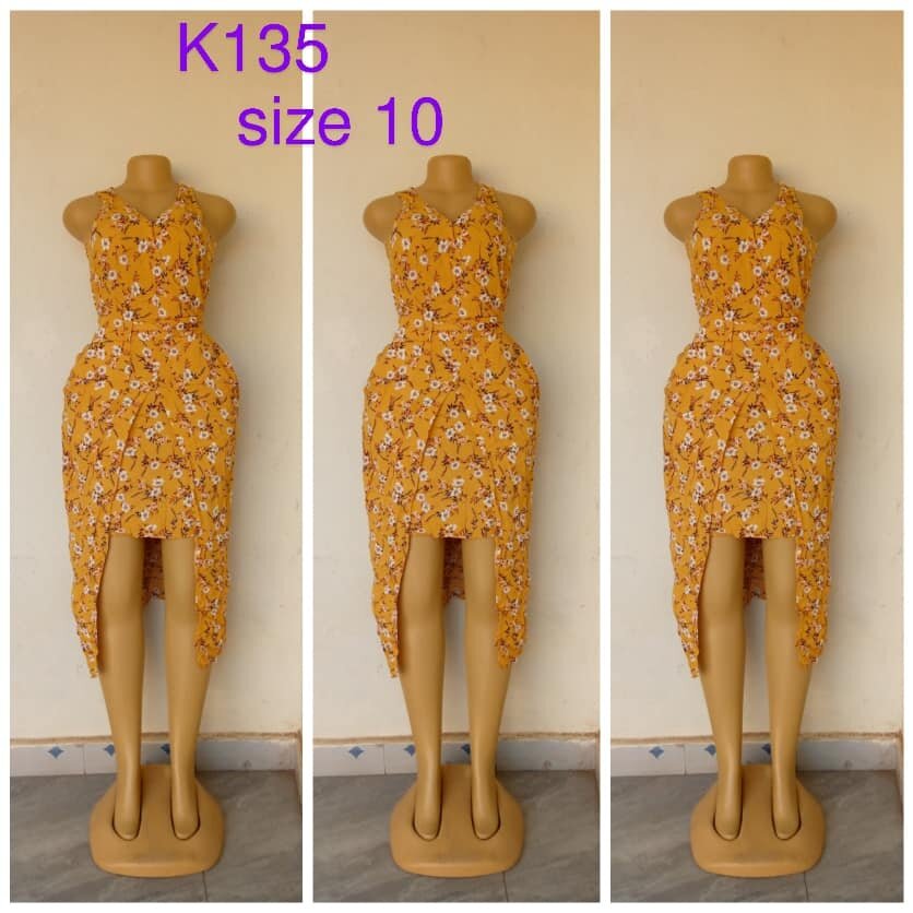 Orange dress with floral print size 10