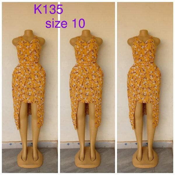 Orange dress with floral print size 10