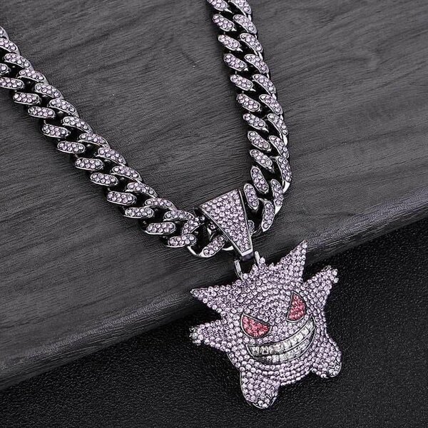 Collier Pendentif Strass Homme