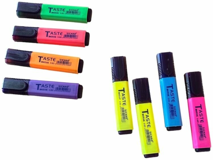 Surligneurs SICHOU 8 couleurs