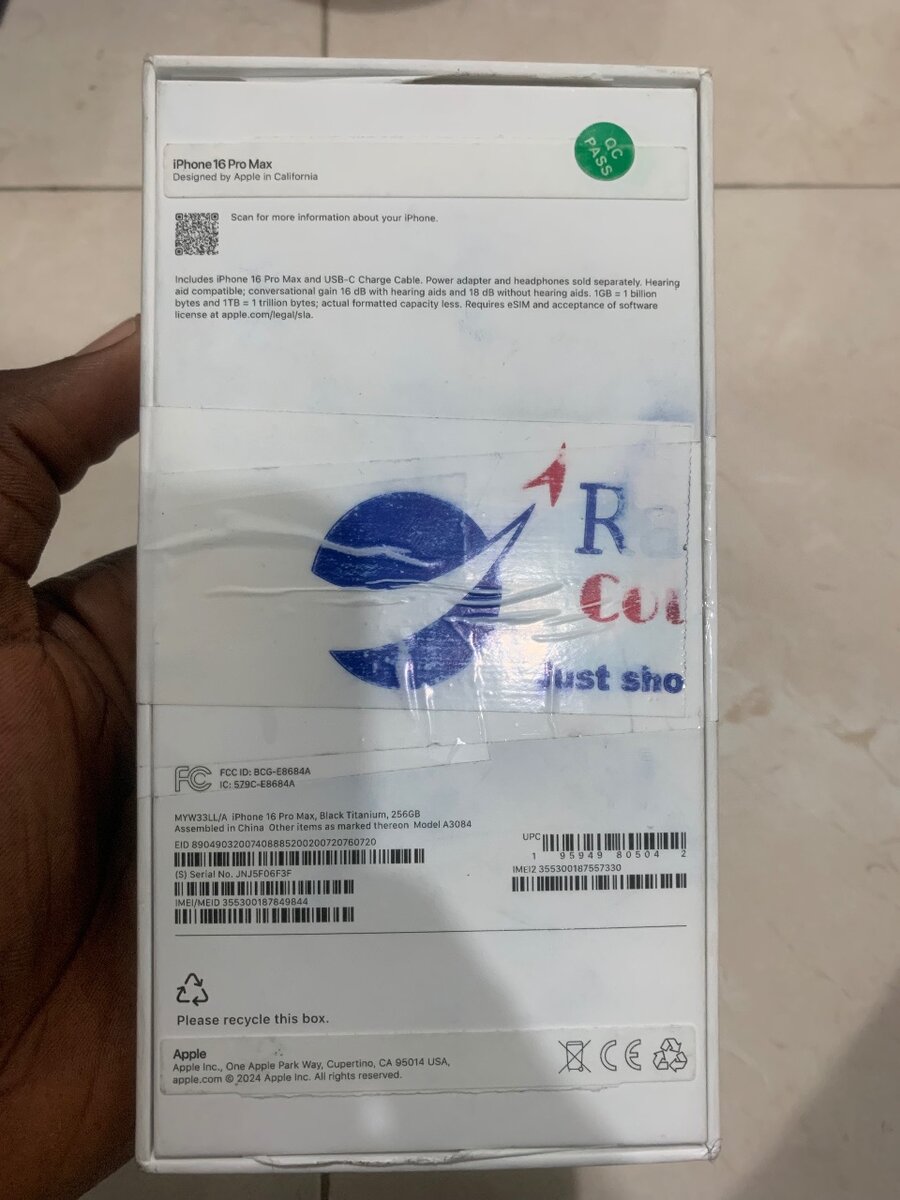 New iPhone 16pro max 256gb