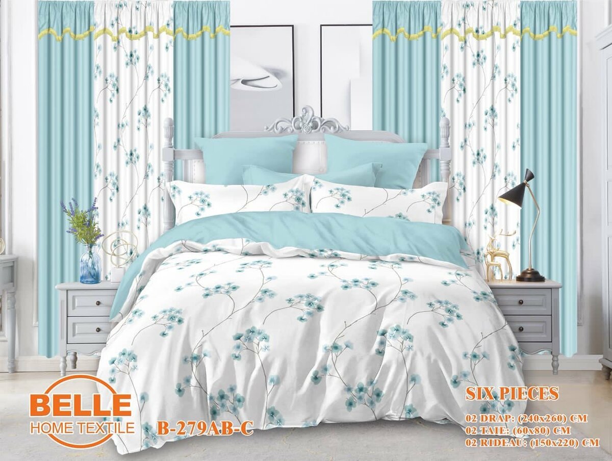 Parure de lit 6 pièces Belle