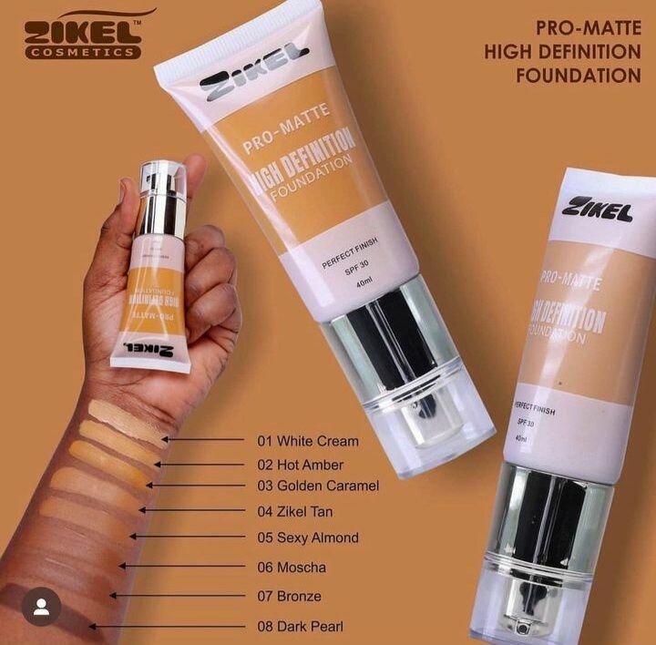 Zikel Pro Matte High Definition Foundation