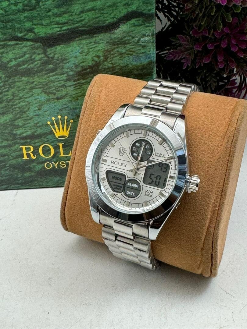 Rolex digital and analog watch