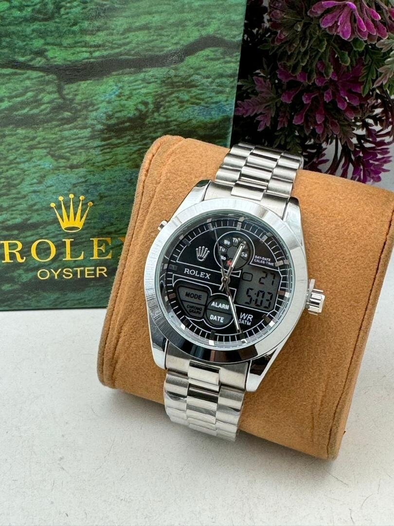Rolex digital and analog watch