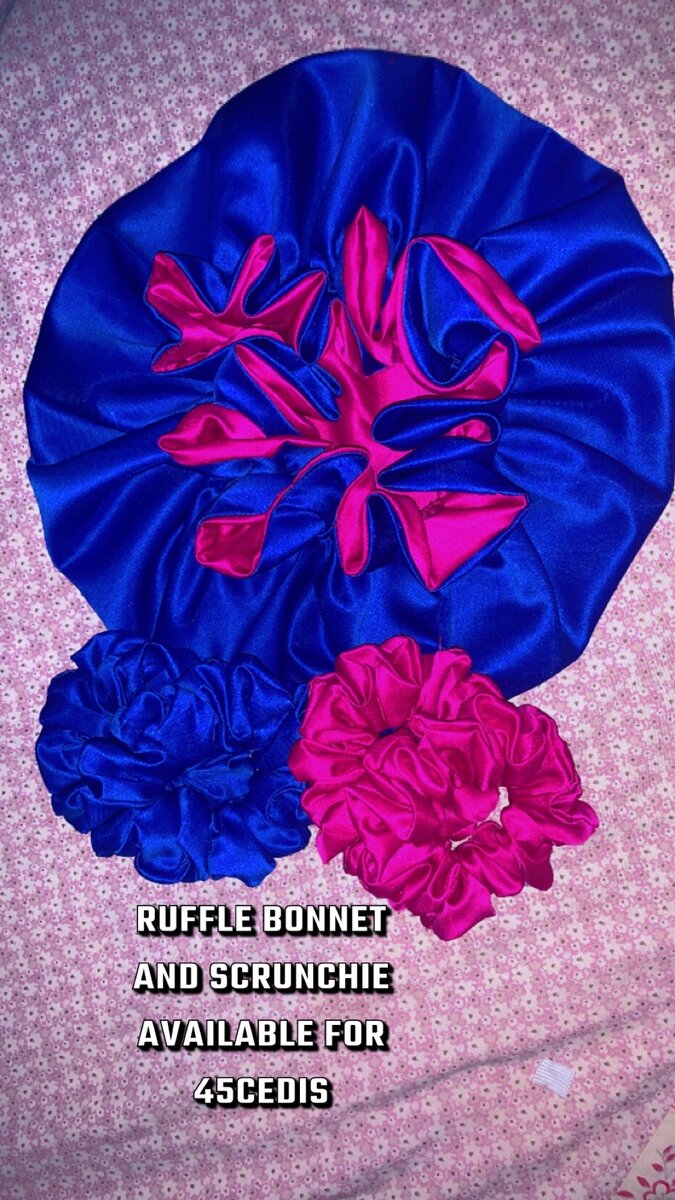Ruffle Bonnet and Scrunchie