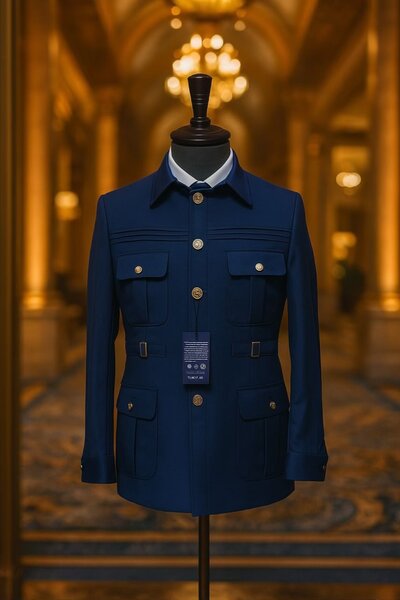 Veste élégante bleue pour homme