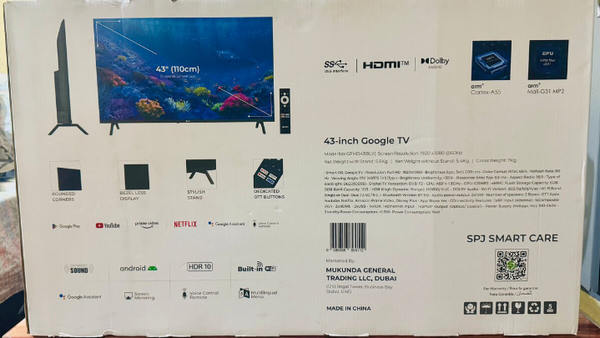Télévision 43" Google TV 4K