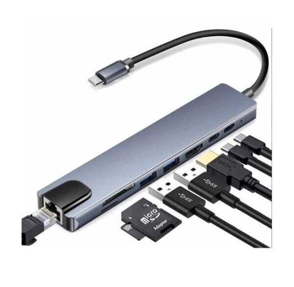 Adaptateur Type C 8 en 1 Pro