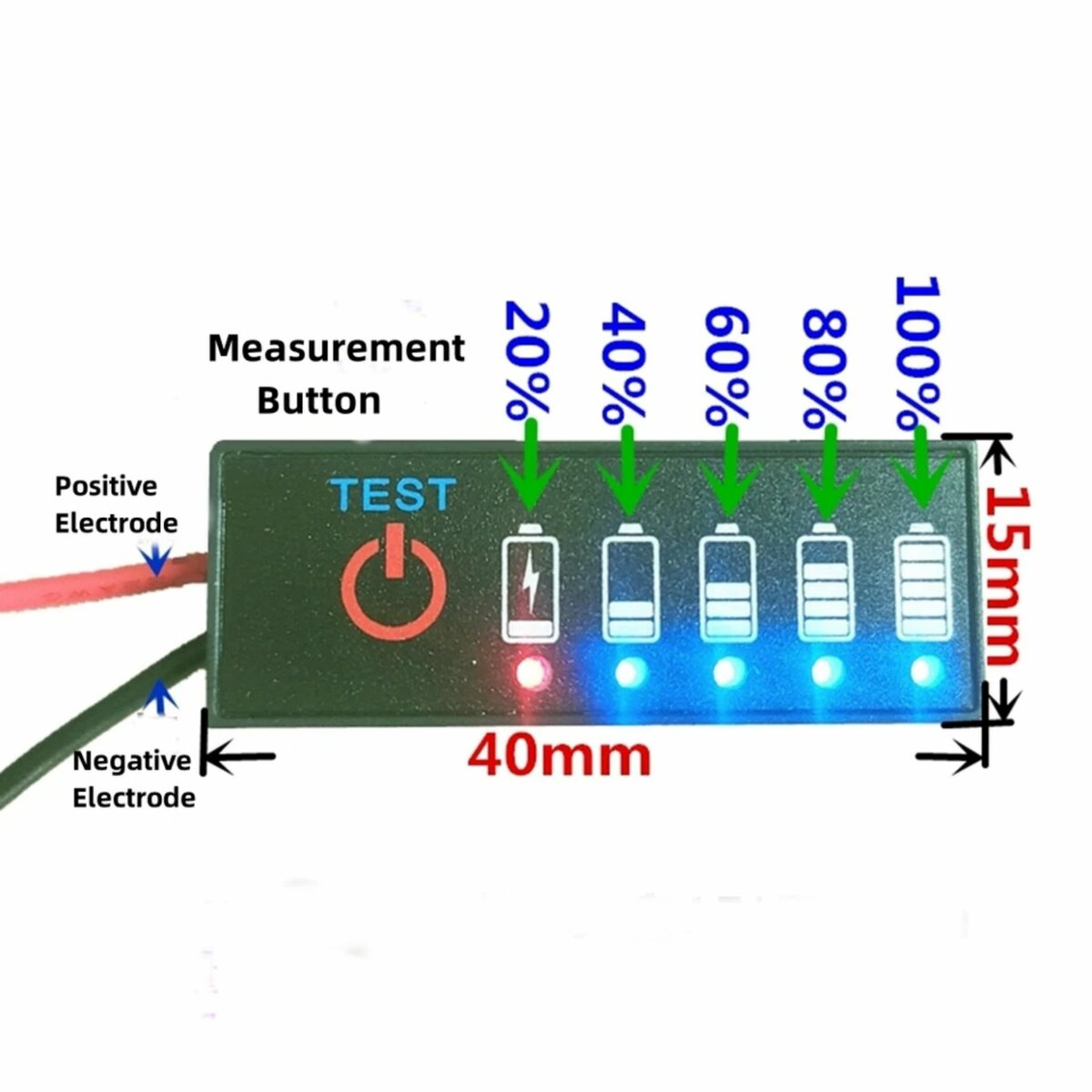 Battery Charging And Use Level Indicator