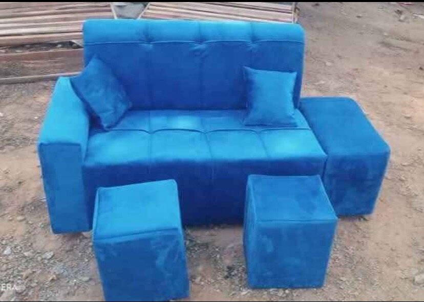 Canapé modulaire bleu