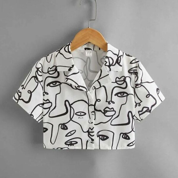 Chemise imprimée abstraite