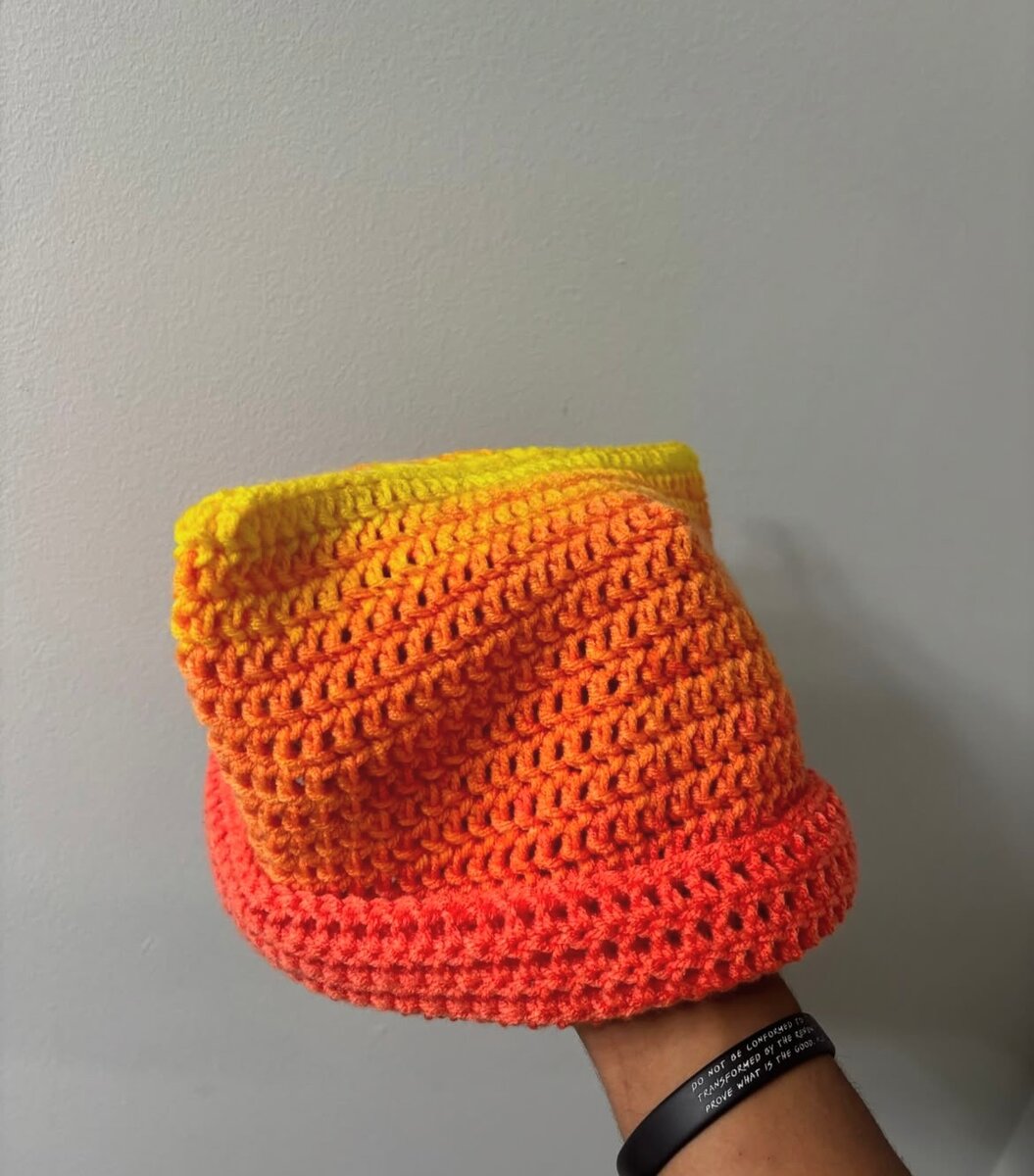 Chapeau Crocheted Multicolore