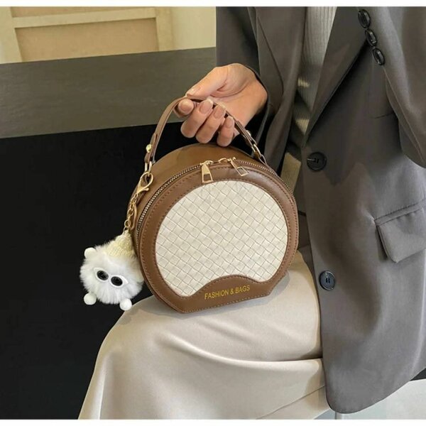 Sac à main rond en cuir PU