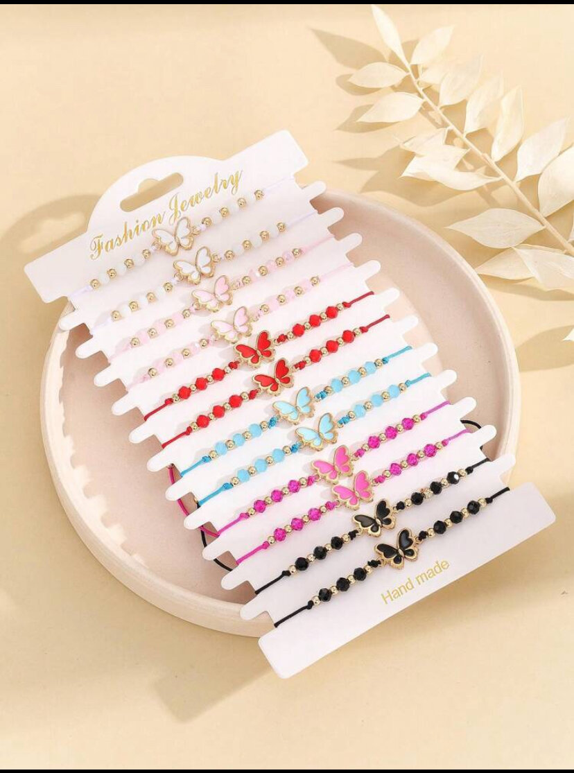 Bracelets papillon en perles