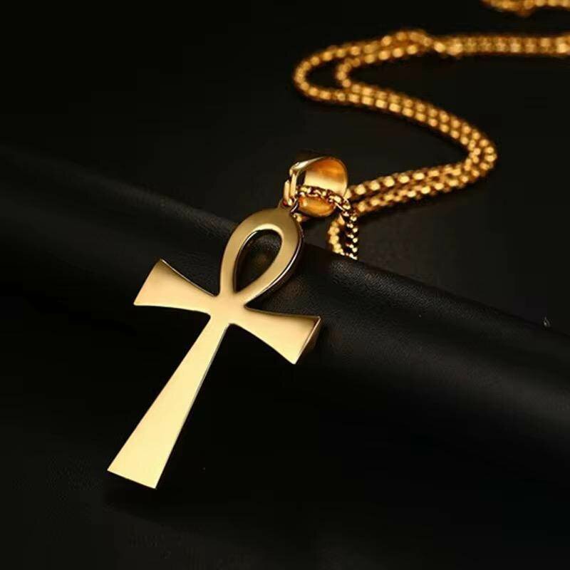 Collier Croix Ankh dorée