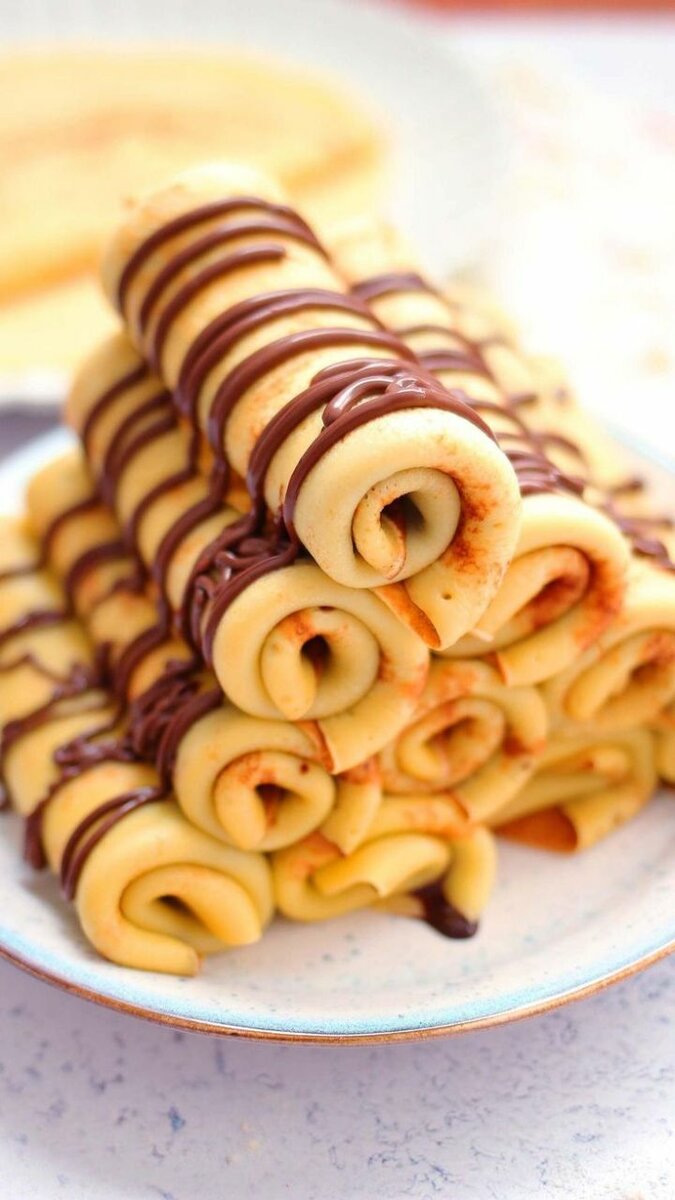 Crêpes roulées au chocolat