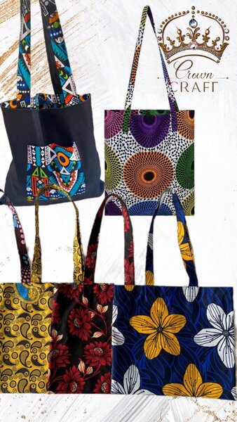AFRICAN PRINT TOTE BAG
