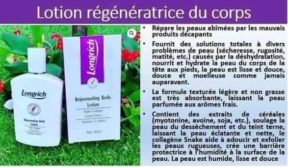 Lotion Corporelle Longrich