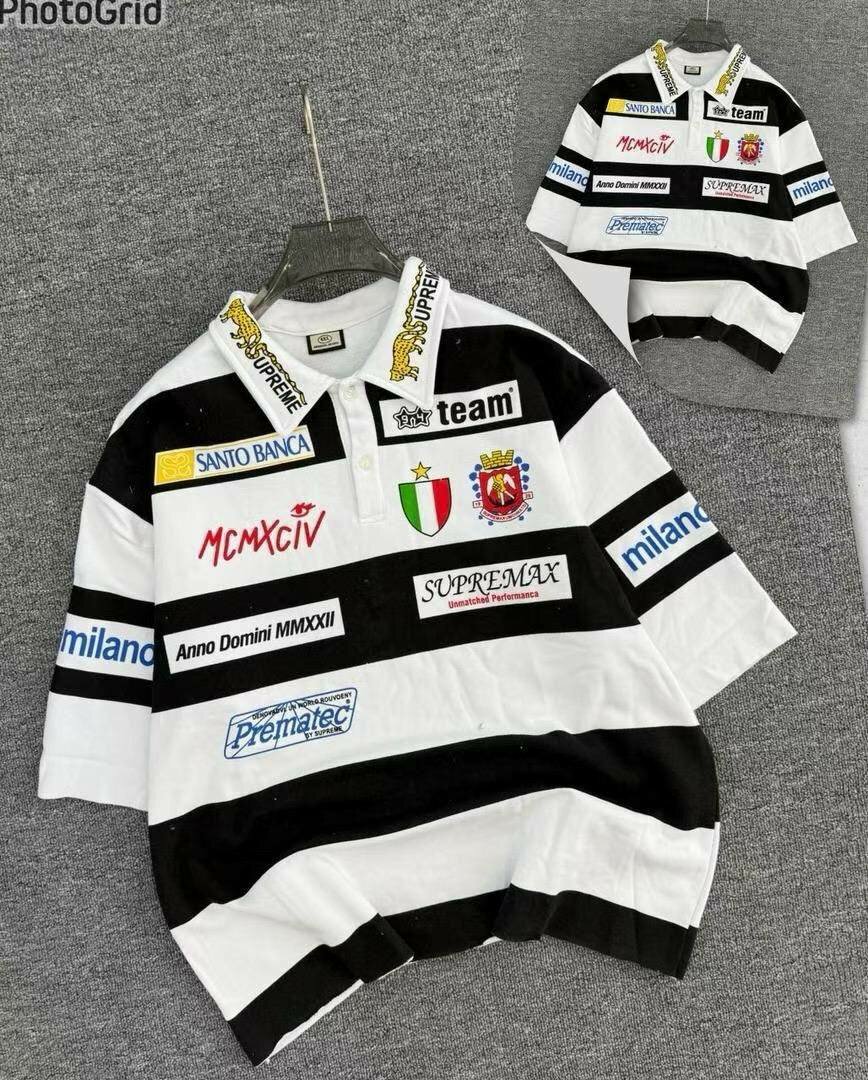 Polo sportif à rayures unisex