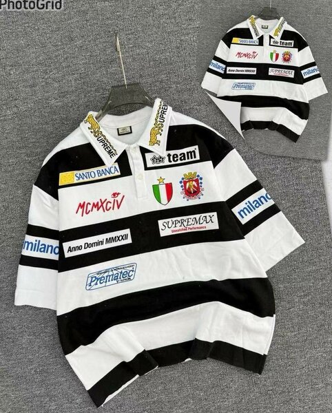 Polo sportif à rayures unisex