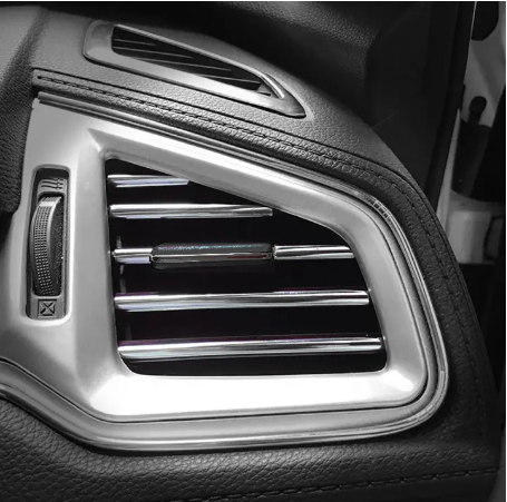 10Pcs Universal Car Air Conditioner Decorative U Shape Moulding Strips Silver