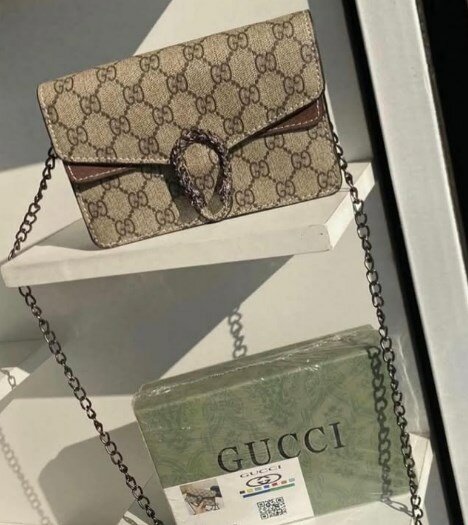 Gucci bag with brown print