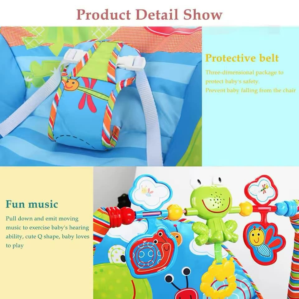 Chaise à bascule respirante avec musique pour nouveau-né, ad