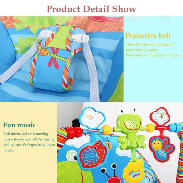 Chaise à bascule respirante avec musique pour nouveau-né, ad