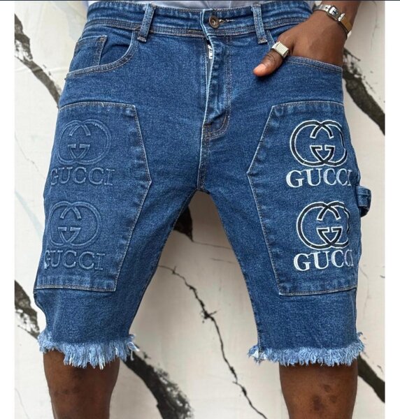 Shorts en denim décontractés brodés