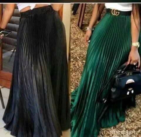 Jupe longue plissée élégante