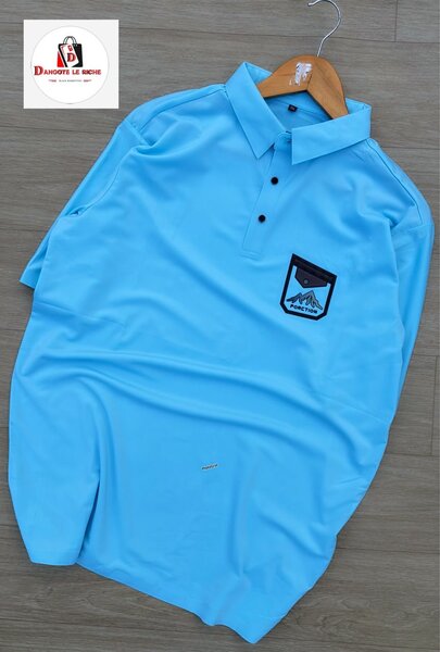 Polo bleu décontracté