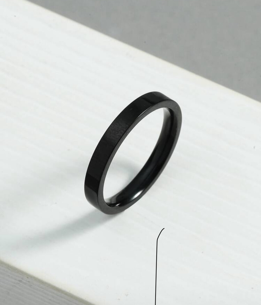 Bague Minimaliste Noire