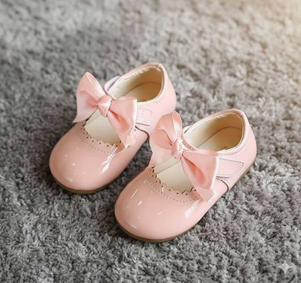 Girls' Pink Bow Mary Janes