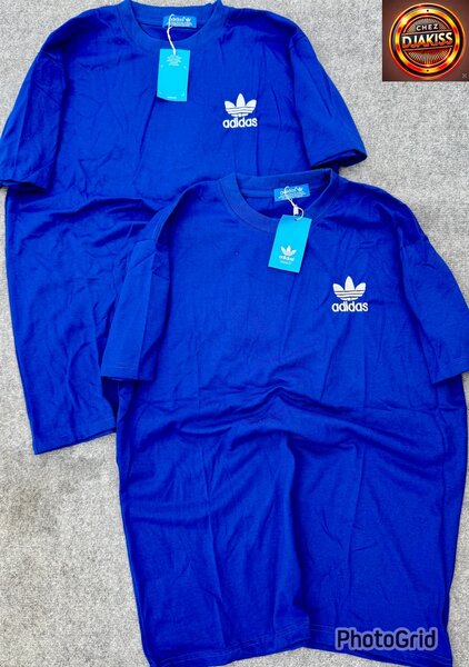 T-Shirt Bleu Adidas Unisexe